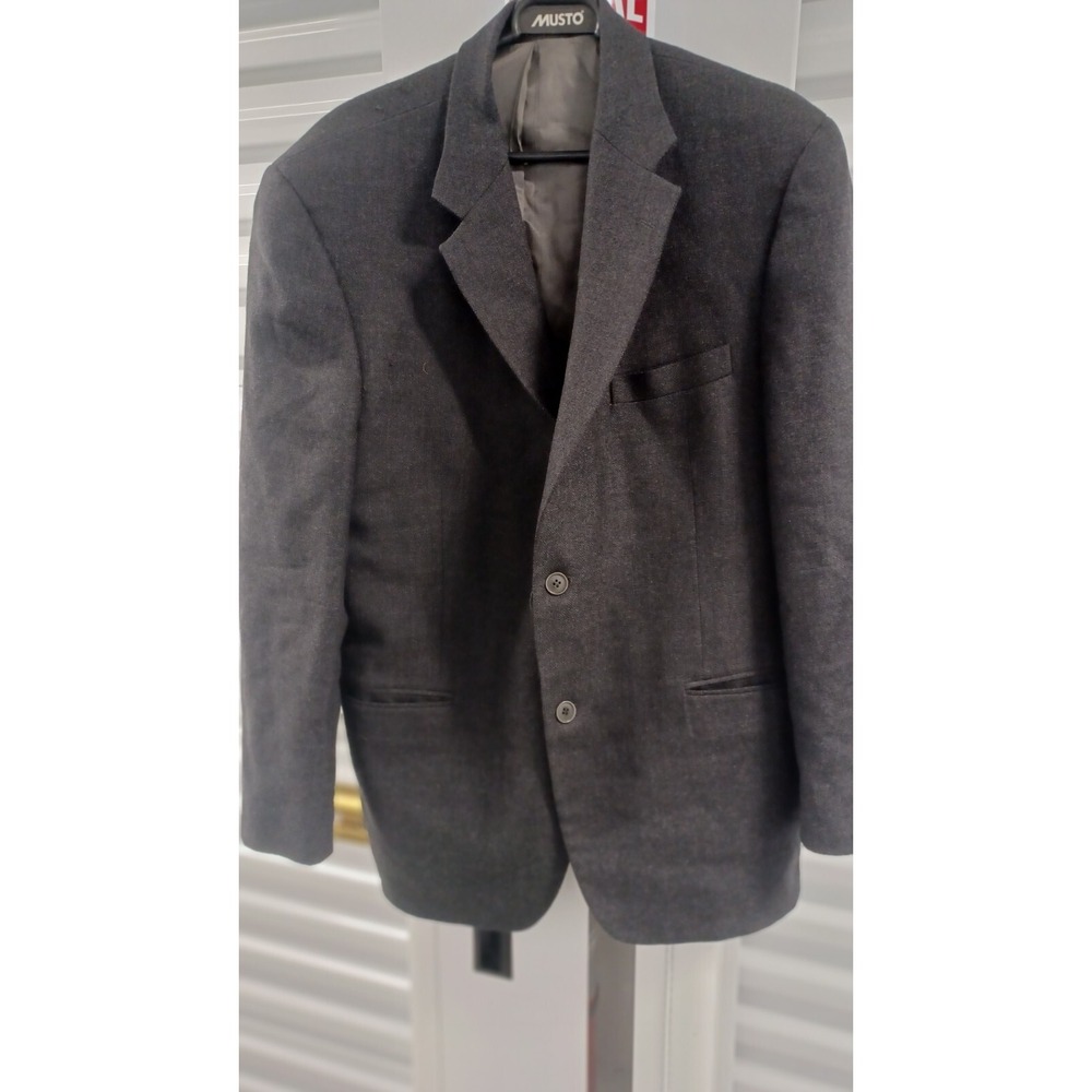 Andrew Fezza Jacket Mens 43R Sport Blazer Coat Gray Charcoal Two Button